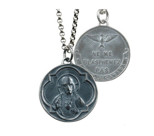 Men's fashion sterling silver Jesus pendant & necklace