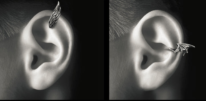 Men's fashion angel devil ear cuff - MOWTE