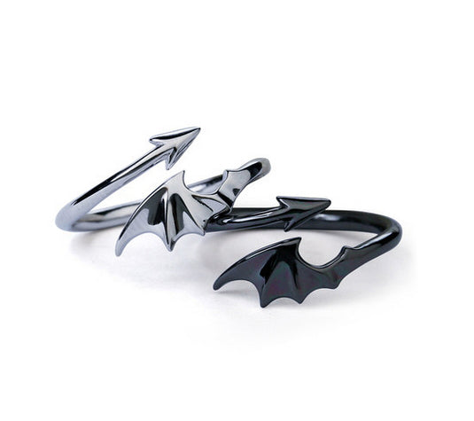 Men's fashion little devil sterling silver ring