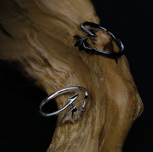 Men's fashion little devil sterling silver ring - MOWTE