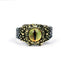 Men's fashion snake eye sterling silver ring - MOWTE