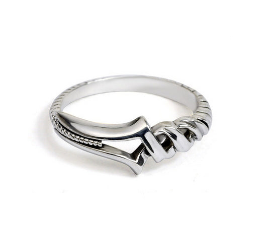 Men's unique sterling silver ring