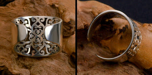 Men's fashion hollow sterling silver ring - MOWTE