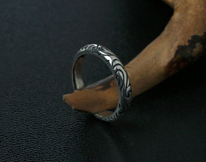 Men's fashion grass sterling silver tail ring - MOWTE