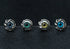 Men's fashion eyeball silver ear studs - MOWTE