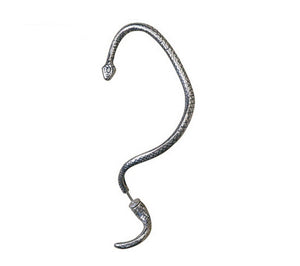 Men's fashion winding snake silver ear cuff - MOWTE