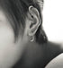 Men's fashion winding snake silver ear cuff - MOWTE
