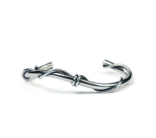 Men's fashion sterling silver winding vine bracelet