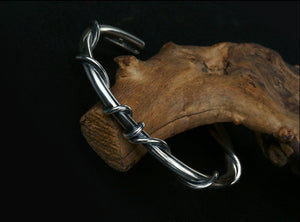 Men's fashion sterling silver winding vine bracelet - MOWTE