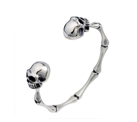 Men's fashion titanium steel skull bracelet - MOWTE