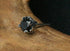 Men's fashion black gem silver ear stud - MOWTE