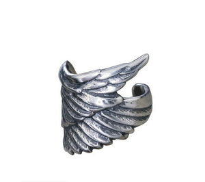 Men's fashion embrace the wings silver ear cuff - MOWTE