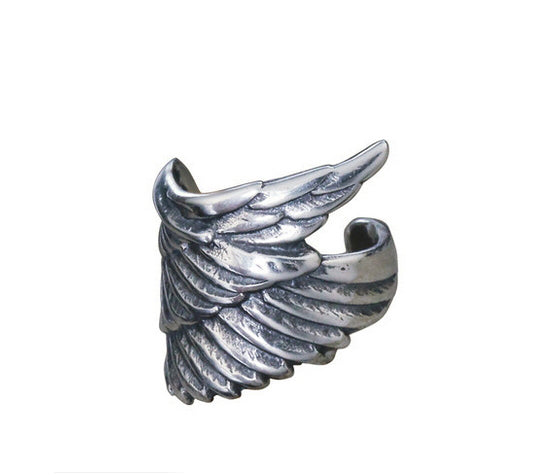 Men's fashion embrace the wings silver ear cuff
