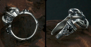 Men's fashion moonstone sterling silver ring - MOWTE