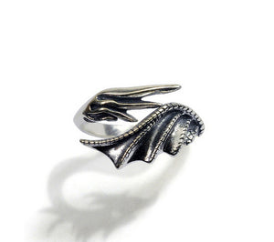 Men's fashion dragon tail sterling silver ring - MOWTE
