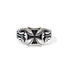 Men's vintage flower cross sterling silver ring - MOWTE