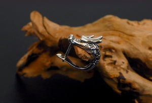 Men's fashion dragon sterling silver ear studs - MOWTE