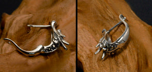 Men's fashion dragon sterling silver ear studs - MOWTE