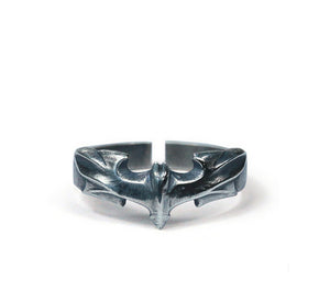Men's fashion batman sterling silver ring - MOWTE