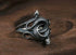 Men's fashion twin snake sterling silver ring - MOWTE