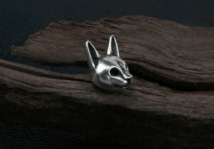 Men's fashion cat silver ear studs - MOWTE