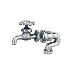 Men's unique faucet silver ear studs - MOWTE