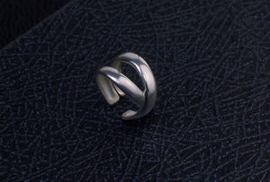 Men's fashion silver ear clip - MOWTE