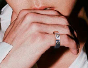Men's fashion eye of omniscience silver ring - MOWTE