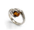 Men's fashion tiger eye stone silver ring - MOWTE