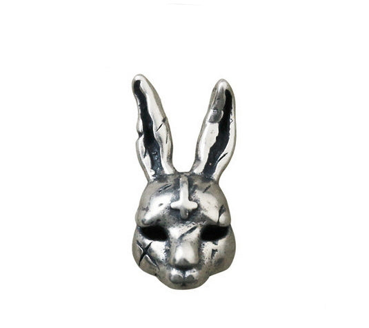 Men's fashion evil rabbit silver ear stud - MOWTE