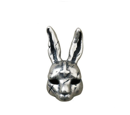 Men's fashion evil rabbit silver ear stud