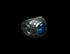 Men's fashion eye of omniscience  blue crystal silver ring - MOWTE