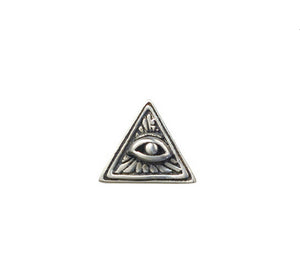 Men's fashion omniscience eye triangle ear stud - MOWTE