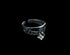 Men's fashion lock smile silver ring