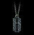 Men's fashion sterling silver blade pendant & necklace