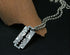 Men's fashion sterling silver blade pendant & necklace