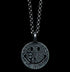 Men's fashion sterling silver smile face pendant & necklace