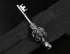 Men's fashion sterling silver crown key pendant & necklace