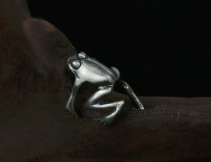 Men's fashion silver frog ear clip ear cuff