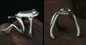 Men's fashion silver frog ear clip ear cuff