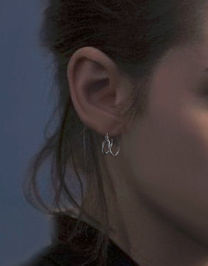 Men's fashion dual ring ear stud