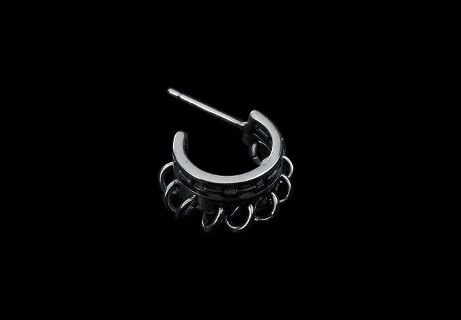 Men's fashion rings ear stud