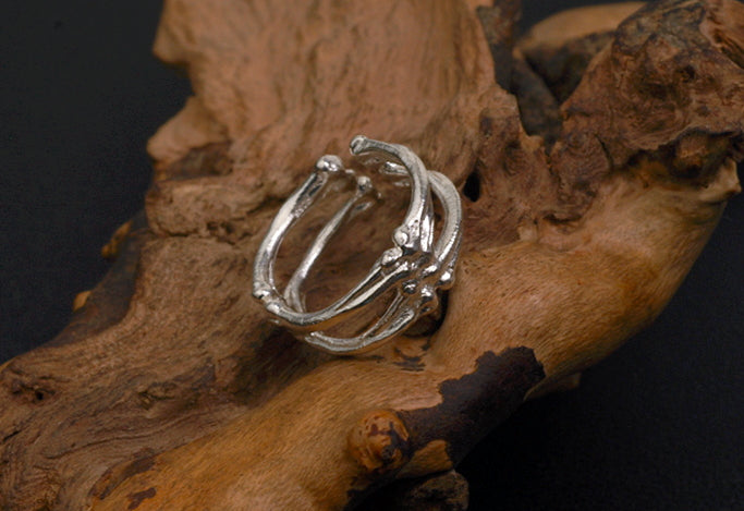 Bone Silver Ring