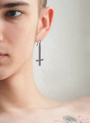 Men's fashion satan's cross ear hook