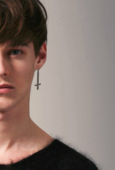 Men's fashion satan's cross ear hook