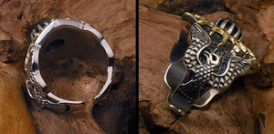 Men's fashion sun totem sterling silver ring
