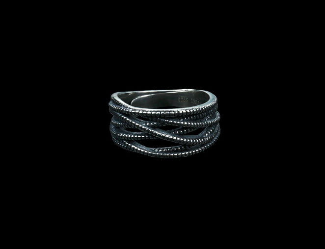 Men's fashion layers sterling silver ring