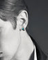 Men's fashion turquoise feather ear stud