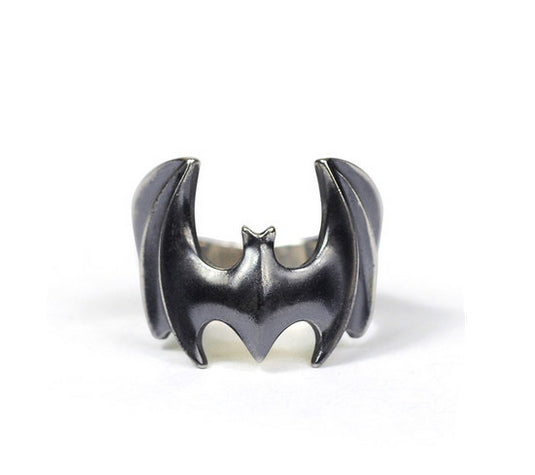 Men's unique batman sterling silver ring