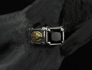Men's fashion virgin mary sterling silver ring